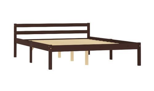 Lit adulte pin massif marron Dorma 120x200 cm - Photo n°2; ?>