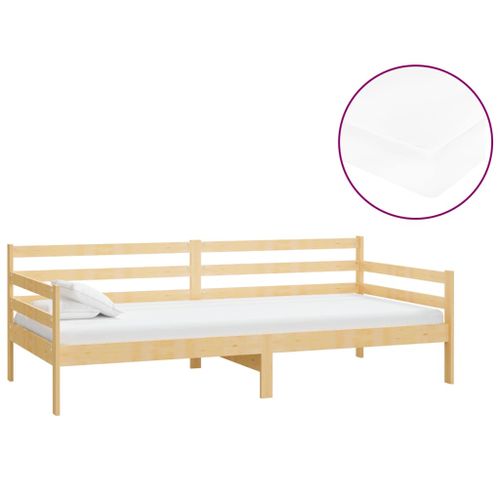 Lit avec matelas 90x200 cm Bois de pin massif 17 - Photo n°2; ?>