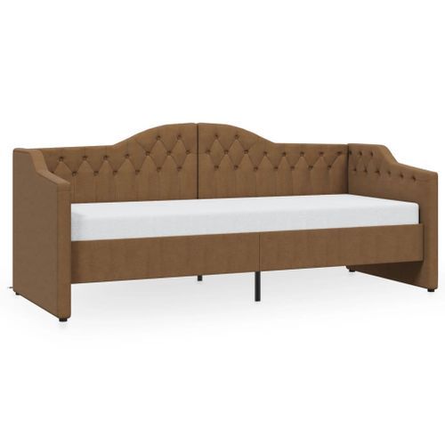 Lit Avec Matelas Et éclairage USB Marron Tissu 90x200 Cm 7 26 Lit avec matelas et éclairage USB Marron Tissu 90x200 cm 7 - Photo n°2; ?>