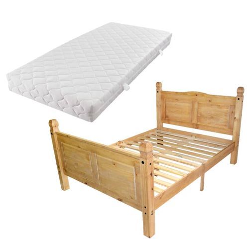 Lit avec matelas Pin mexicain Corona 160 x 200 cm - Photo n°2; ?>