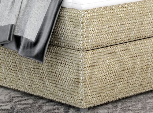 Lit Boxspring Tissu Beige Chiné Avec Matelas Et Surmatelas Lizen 25 Lit boxspring tissu beige chiné avec matelas et surmatelas Lizen - Photo n°3; ?>