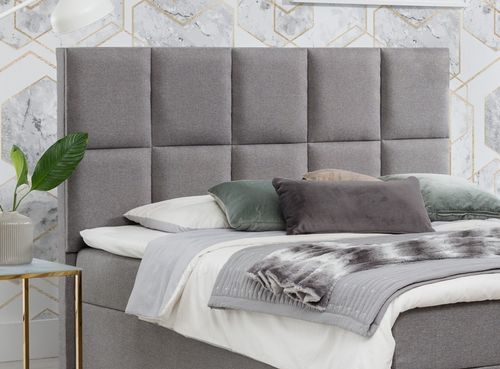 Lit Boxspring Tissu Gris Clair Avec Matelas Et Surmatelas Lizen 18 Lit boxspring tissu gris clair avec matelas et surmatelas Lizen - Photo n°2; ?>