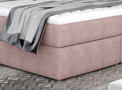 Lit Boxspring Tissu Rose Clair Avec Matelas Et Surmatelas Lizen 25 Lit boxspring tissu rose clair avec matelas et surmatelas Lizen - Photo n°3; ?>