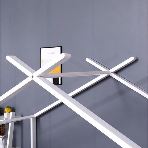 Lit cabane 90x190 cm bois massif blanc Toli - Photo n°3; ?>