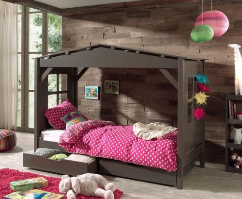 Lit Cabane Pin Massif Taupe Pinie 90x200 Cm 10 Lit cabane pin massif taupe Pinie 90x200 cm - Photo n°2; ?>