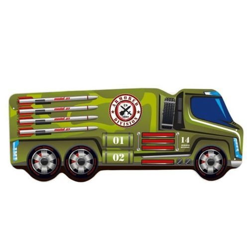 Lit camion army mélaminé vert 70x140 cm - Sommier et matelas inclus - Photo n°2; ?>