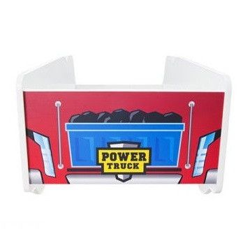 Lit camion power truck rouge et bleu 70x140 cm - Sommier et matelas inclus - Photo n°3; ?>