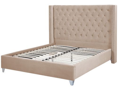 Lit Capitonné Chesterfield Velours Beige Klouto 180x200 Cm 21 Lit capitonné Chesterfield velours beige Klouto 180x200 cm - Photo n°3; ?>