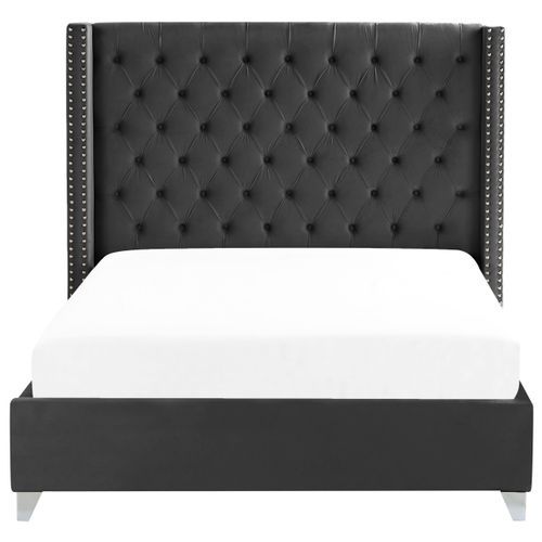 Lit Capitonné Chesterfield Velours Noir Klouto 140x190 Cm 18 Lit capitonné Chesterfield velours noir Klouto 140x190 cm - Photo n°2; ?>