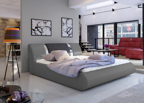 Lit Coffre 160x200 Cm Simili Gris/tissu Gris Foncé Et Métal Chromé Flavien 10 Lit coffre 160x200 cm simili gris/tissu gris foncé et métal chromé Flavien - Photo n°2; ?>