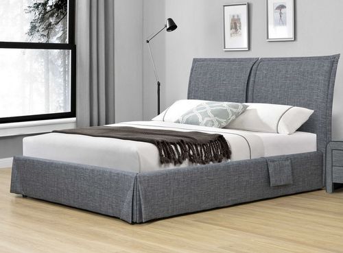 Lit Coffre Tissu Lin Gris Foncé Kathia 180x200 Cm 12 Lit coffre tissu lin gris foncé Kathia 180x200 cm - Photo n°2; ?>