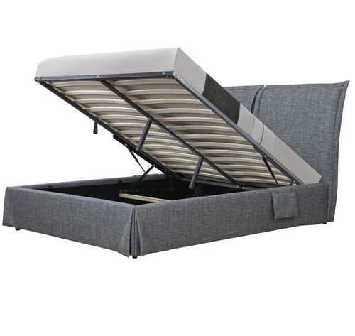 Lit Coffre Tissu Lin Gris Foncé Kathia 180x200 Cm 13 Lit coffre tissu lin gris foncé Kathia 180x200 cm - Photo n°3; ?>