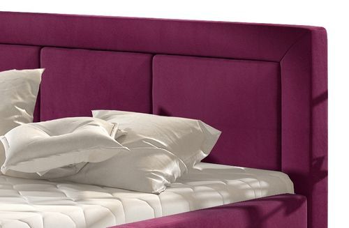 Lit Coffre Velours Prune Grand Carré Capitonné Berlino 15 Lit coffre velours prune grand carré capitonné Berlino - Photo n°3; ?>