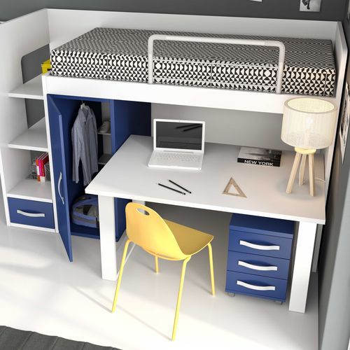 Lit combiné enfant haut de gamme Versaci 90x190 cm - Photo n°2; ?>