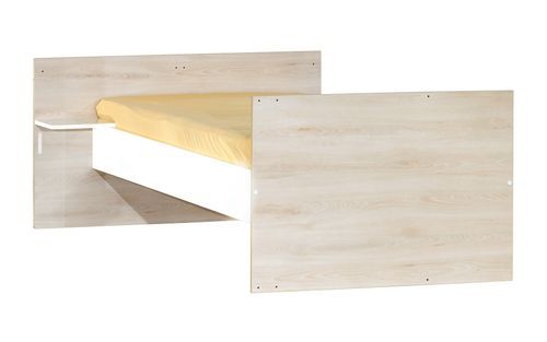 Lit combiné transformable 60x120 cm bois clair et laqué blanc Scandi - Photo n°2; ?>