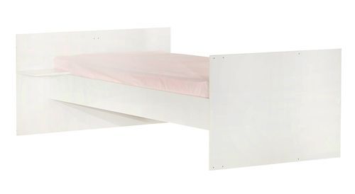 Lit combiné transformable 60x120 cm laqué blanc et rose Joy - Photo n°2; ?>