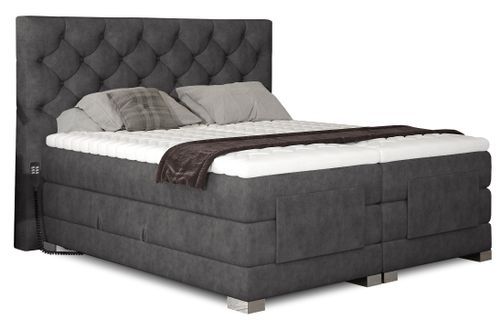 Lit Continental électrique Tissu Gris Foncé Avec Matelas Et Surmatelas Karmen 33 Lit continental électrique tissu gris foncé avec matelas et surmatelas Karmen - Photo n°3; ?>