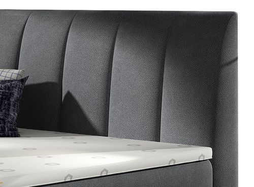 Lit Continental Matelassé Tissu Gris Florencia 29 Lit continental matelassé tissu gris Florencia - Photo n°3; ?>