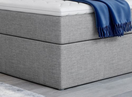 Lit Continental Tissu Gris Clair Chiné Balore 27 Lit continental tissu gris clair chiné Balore - Photo n°3; ?>