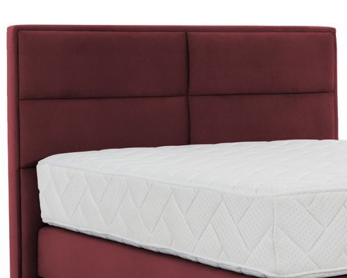 Lit Continental Velours Bordeaux Tiempo Avec Matelas 30 Cm En Latex Et Pied Metal Noir 15 Lit continental velours bordeaux Tiempo avec matelas 30 cm en latex et pied metal noir - Photo n°3; ?>