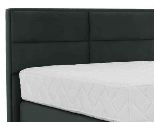 Lit Continental Velours Vert Anglais Tiempo Avec Matelas 30 Cm En Latex Et Pied Métal Noir 15 Lit continental velours vert anglais Tiempo avec matelas 30 cm en latex et pied métal noir - Photo n°3; ?>