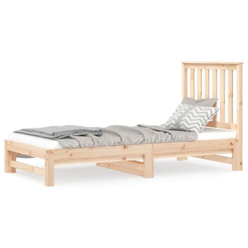 Lit Coulissant 2x(90x190) Cm Bois De Pin Massif 4 24 Lit coulissant 2x(90x190) cm Bois de pin massif 4 - Photo n°2; ?>