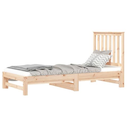 Lit Coulissant 2x(90x190) Cm Bois De Pin Massif 4 25 Lit coulissant 2x(90x190) cm Bois de pin massif 4 - Photo n°3; ?>