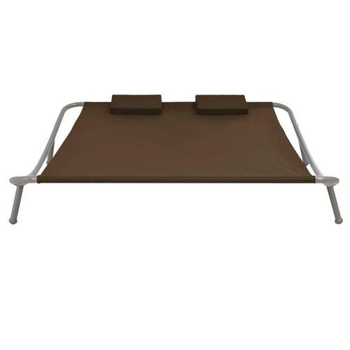 Lit De Jardin Polyester Marron Et Pieds Métal Gris Fandrin 8 Lit de jardin polyester marron et pieds métal gris Fandrin - Photo n°2; ?>