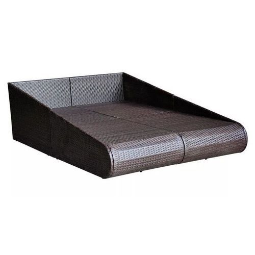 Lit De Jardin Résine Tressée Marron Et Polyester Blanc Imia 2 9 Lit de jardin résine tressée marron et polyester blanc Imia 2 - Photo n°3; ?>