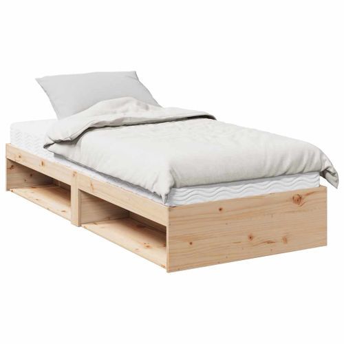 Lit de jour avec matelas 100x200 cm bois de pin massif - Photo n°2; ?>