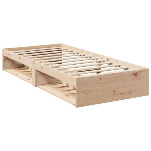 Lit de jour sans matelas 90x190 cm bois de pin massif - Photo n°3; ?>