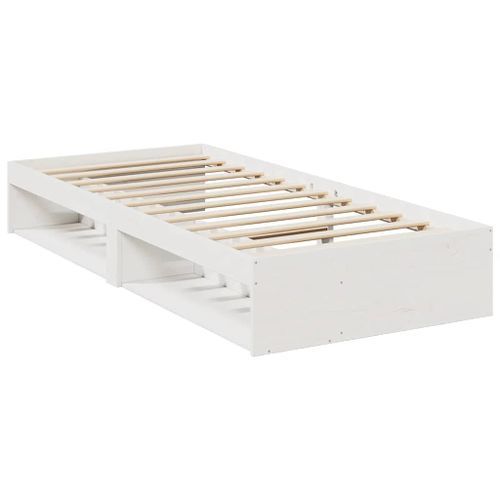 Lit de jour sans matelas blanc 80x200 cm bois de pin massif - Photo n°3; ?>