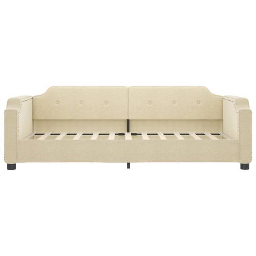 Lit de repos crème 80x200 cm tissu - Photo n°3; ?>