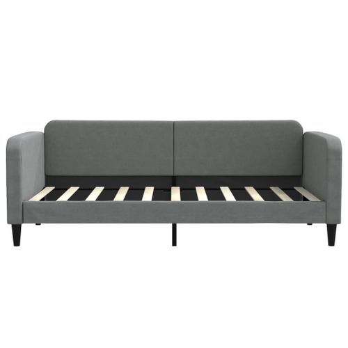 Lit de repos gris foncé 90x190 cm tissu - Photo n°3; ?>