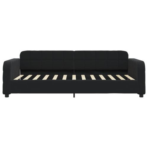 Lit de repos sans matelas noir 100x200 cm velours - Photo n°3; ?>