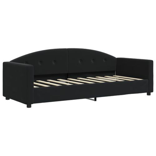 Lit de repos sans matelas noir 80x200 cm velours - Photo n°2; ?>