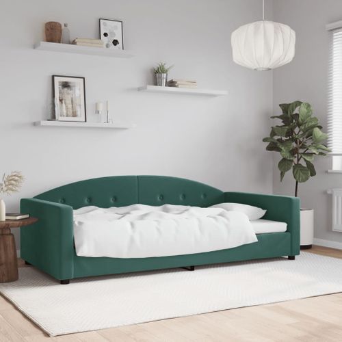 Lit de repos vert foncé 100x200 cm velours - Photo n°2; ?>