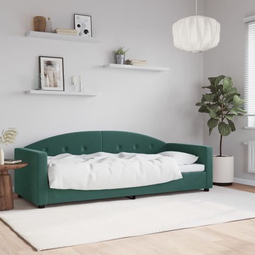 Lit de repos vert foncé 80x200 cm velours - Photo n°2; ?>