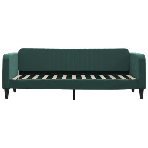 Lit de repos vert foncé 80x200 cm velours - Photo n°3; ?>