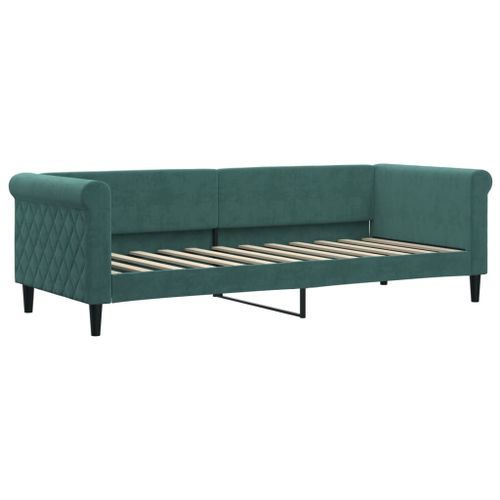 Lit de repos vert foncé 80x200 cm velours - Photo n°2; ?>