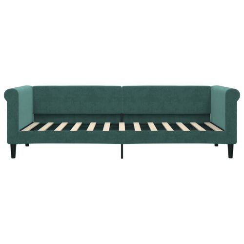 Lit de repos vert foncé 80x200 cm velours - Photo n°3; ?>