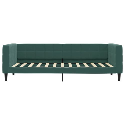 Lit de repos vert foncé 90x200 cm velours - Photo n°3; ?>