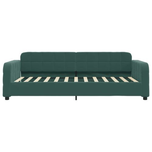 Lit de repos vert foncé 90x200 cm velours - Photo n°3; ?>