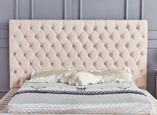 Lit Design Capitonné Velours Beige Clair Kouma 180x200 Cm 11 Lit design capitonné velours beige clair Kouma 180x200 cm - Photo n°3; ?>