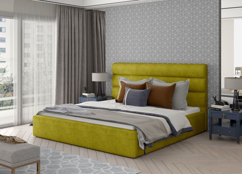 Lit Design Tissu Jaune Avec Coffre De Rangement Klarina 10 Lit design tissu jaune avec coffre de rangement Klarina - Photo n°2; ?>