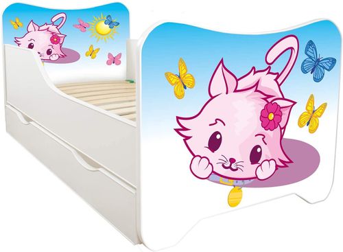 Lit enfant à tiroir et matelas 70x140 cm Litttle Kitty - Photo n°2; ?>