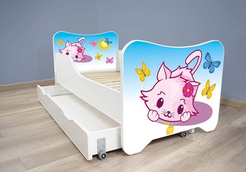 Lit enfant à tiroir et matelas 70x140 cm Litttle Kitty - Photo n°3; ?>