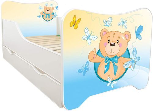 Lit enfant à tiroir et matelas 70x140 cm Teddu Bear - Photo n°2; ?>