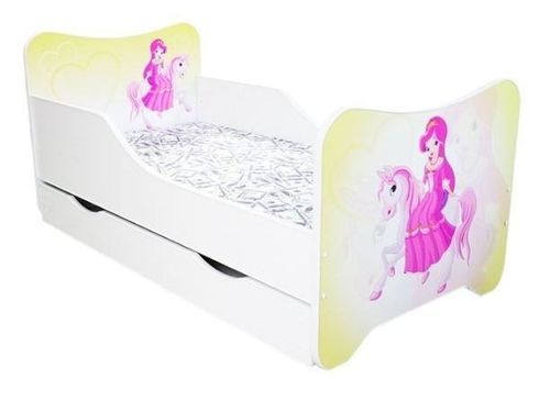 Lit enfant à tiroir pony poney 80x160 - Photo n°2; ?>