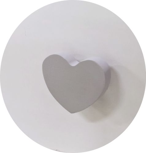 Lit enfant avec tiroirs de rangement bois blanc 80x160 cm petit coeur gris Belly - Photo n°3; ?>
